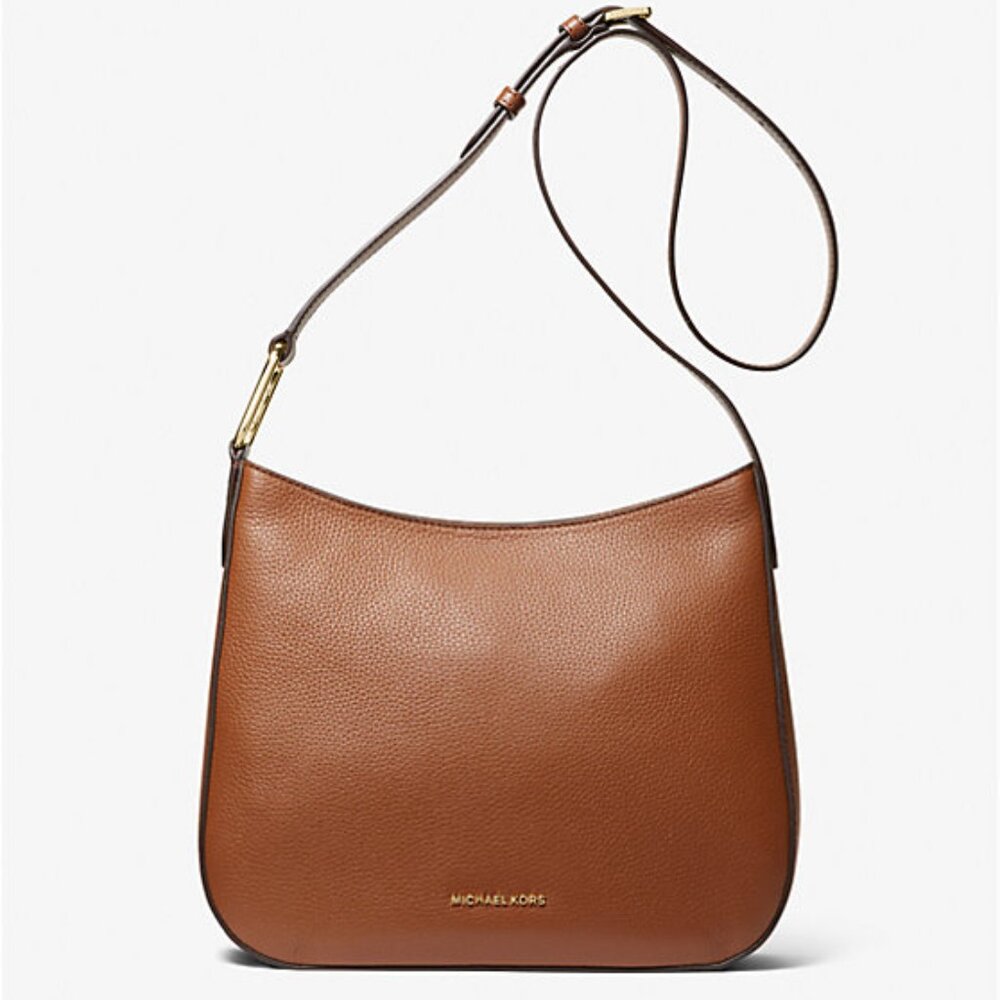 Michael Kors NWT Women's Kensington Lg Leather Crossbody Bag - Luggage MSRP $228